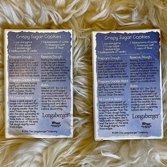 1999 Longaberger Pottery Cookie Mold Series “Snow Friends,” Snowball and Flurry - Picture 5 of 6